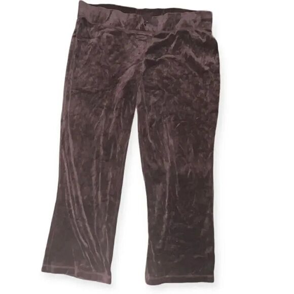 Vintage y2k brown velour flare pants - Picture 1 of 4